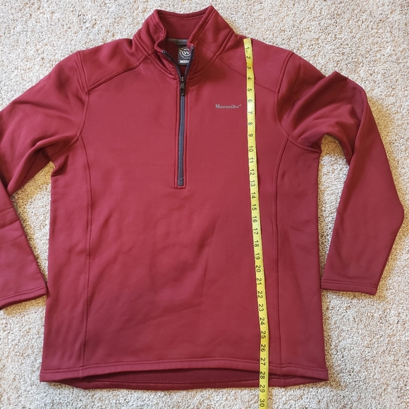 Moosejaw Quarter Zip Fleece Size Large Maroon/Burgundy Long Sleeve - Picture 4 of 6